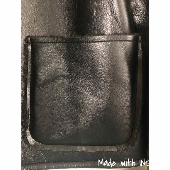 Zara Faux Leather Lined with Faux Shearling Jacket - Picture 13 of 16